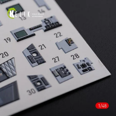 F/A-18F Super Hornet interior 3D decals for MENG kit, 1/48 - Kelik ...