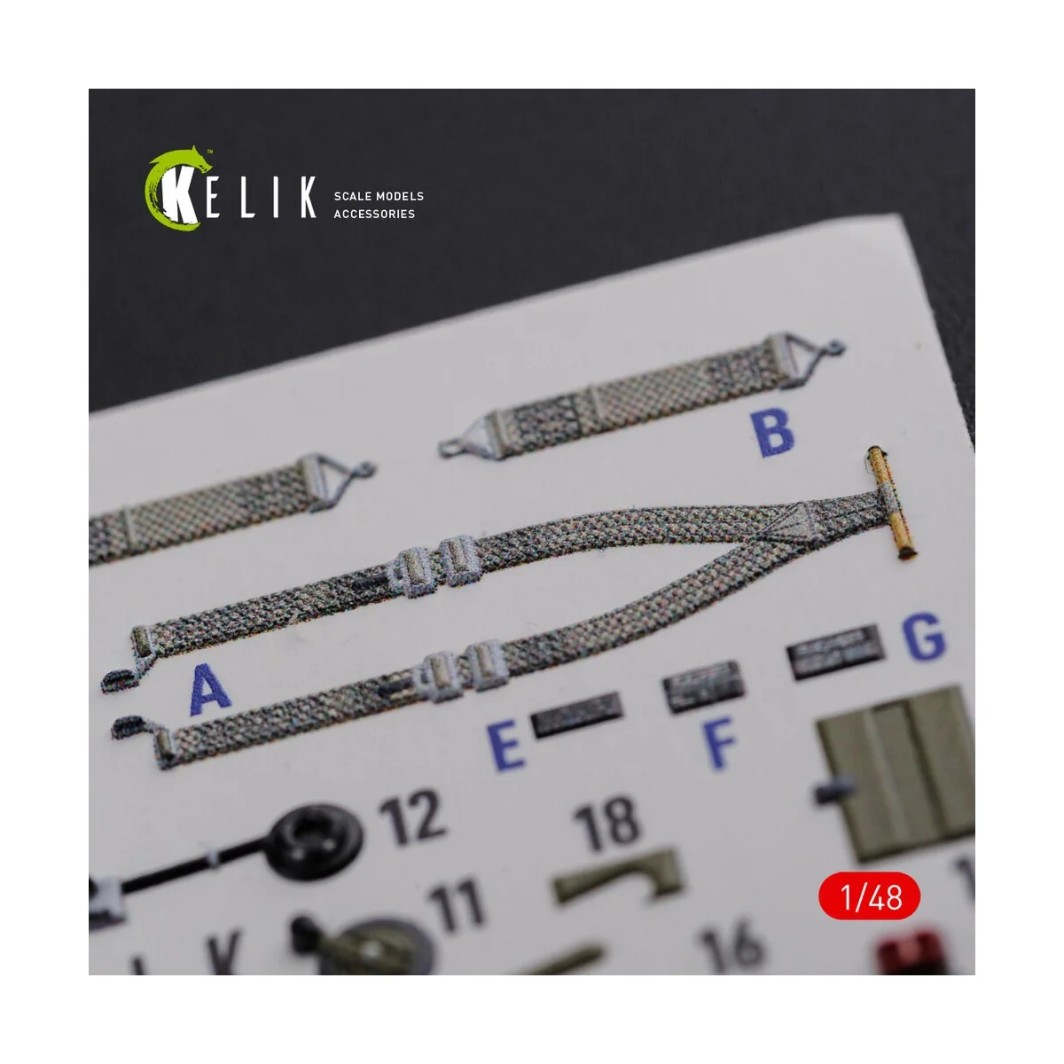 P-40N interior 3D decals for Academy kit, 1/48 - Kelik K48086