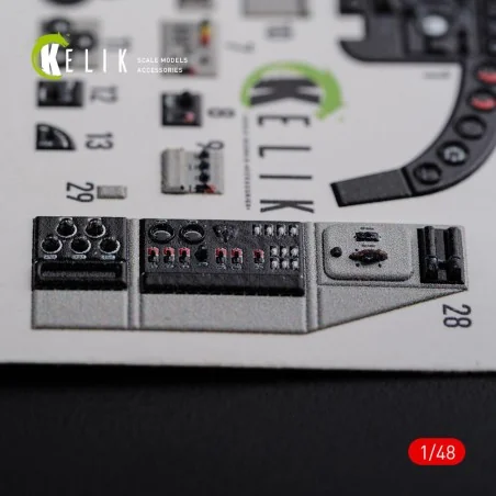 KI-21 interior 3D decals for ICM kit, 1/48 - Kelik K48085