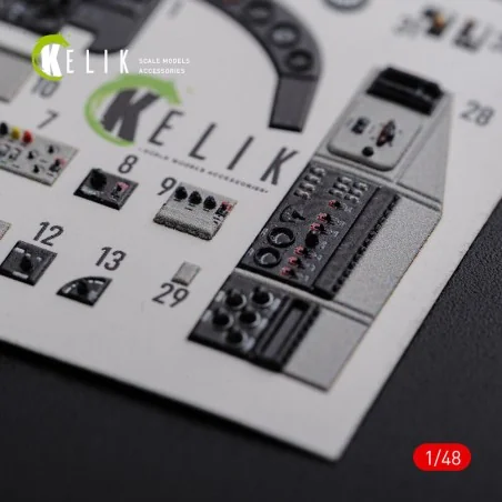 KI-21 interior 3D decals for ICM kit, 1/48 - Kelik K48085
