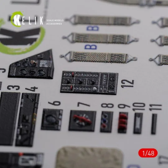 TBF-1C interior 3D decals for Academy kit, 1/48 - Kelik K48087