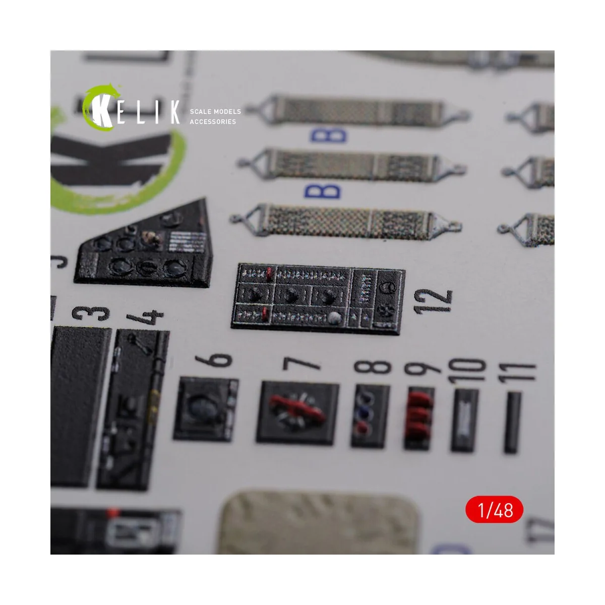 TBF-1C interior 3D decals for Academy kit, 1/48 - Kelik K48087