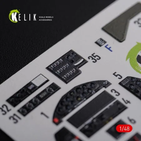 TBF-1C interior 3D decals for Academy kit, 1/48 - Kelik K48087
