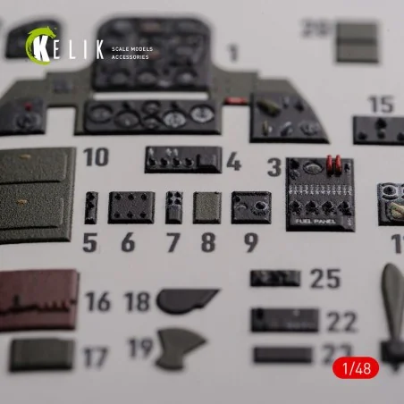 SBD-2 Dauntless interior 3D decals for Academy kit, 1/48 - Kelik K4...