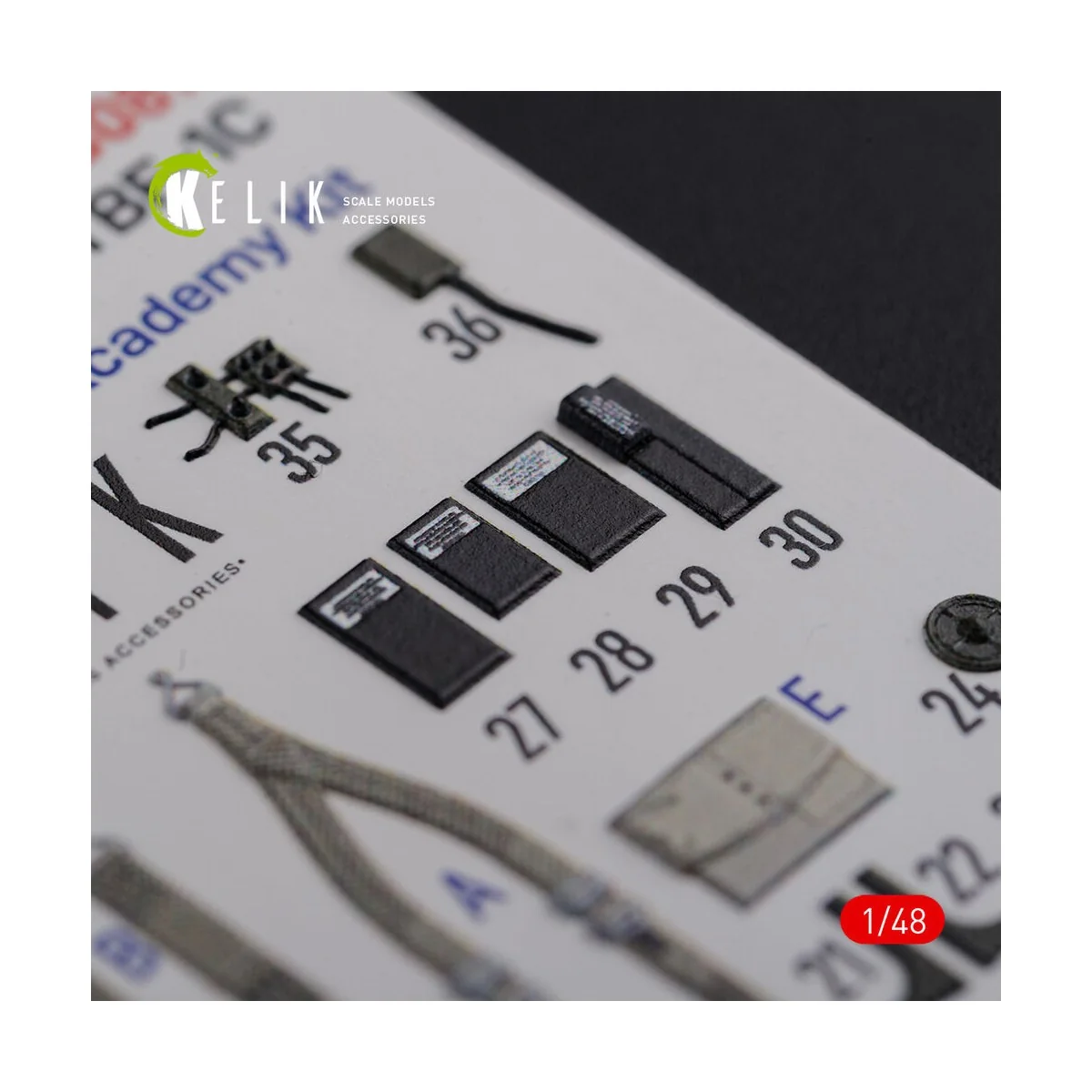 TBF-1C interior 3D decals for Academy kit, 1/48 - Kelik K48087