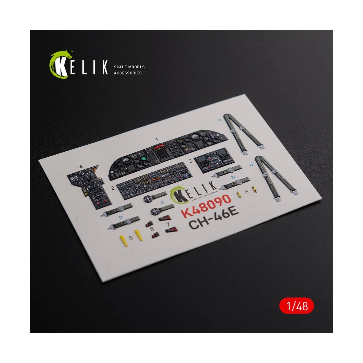 CH-46E interior 3D decals for Academy kit, 1/48 - Kelik K48090