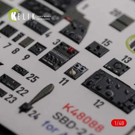 SBD-2 Dauntless interior 3D decals for Academy kit, 1/48 - Kelik K4...