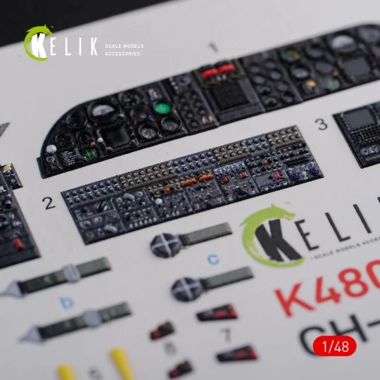 CH-46E interior 3D decals for Academy kit, 1/48 - Kelik K48090