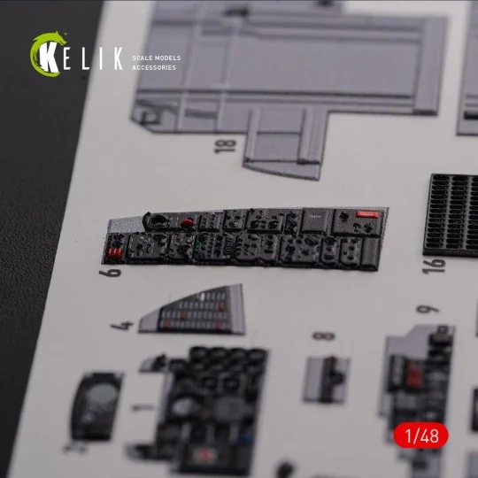 F-4J Phantom II interior 3D decals for Academy kit, 1/48 - Kelik K4...