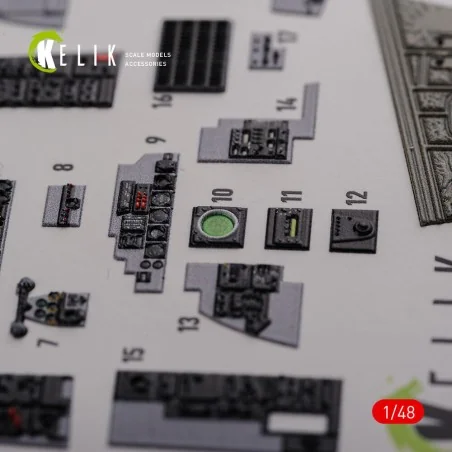F-4J Phantom II interior 3D decals for Academy kit, 1/48 - Kelik K4...
