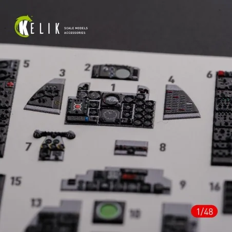 F-4J Phantom II interior 3D decals for Academy kit, 1/48 - Kelik K4...