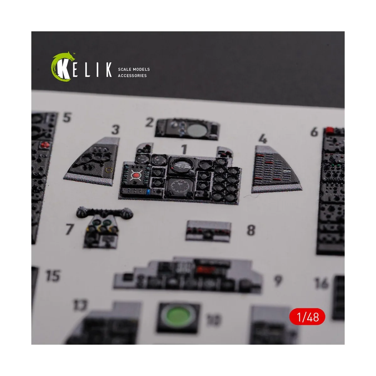 F-4J Phantom II interior 3D decals for Academy kit, 1/48 - Kelik K4...