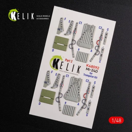 Mi-24D (Hind-D) interior 3D decals for Trumpeter kit, 1/48 - Kelik ...
