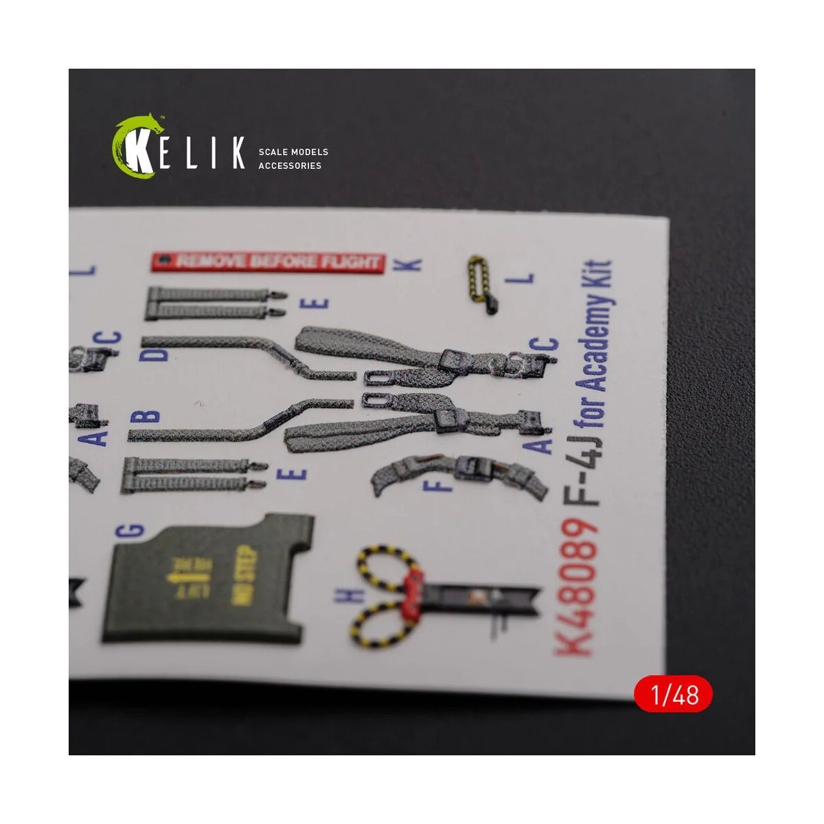 F-4J Phantom II interior 3D decals for Academy kit, 1/48 - Kelik K4...