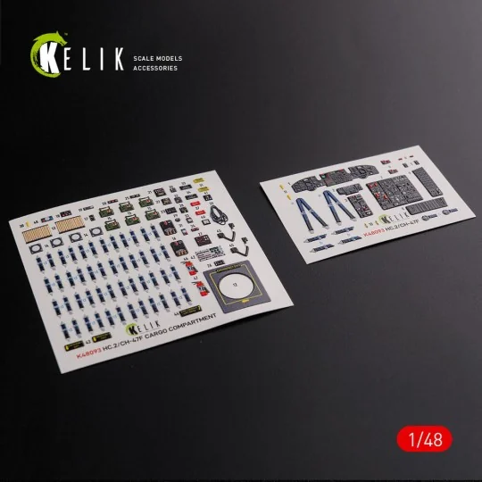 CH-47F interior 3D decals for Italeri kit, 1/48 - Kelik K48093
