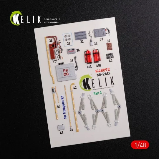 Mi-24D (Hind-D) interior 3D decals for Trumpeter kit, 1/48 - Kelik ...