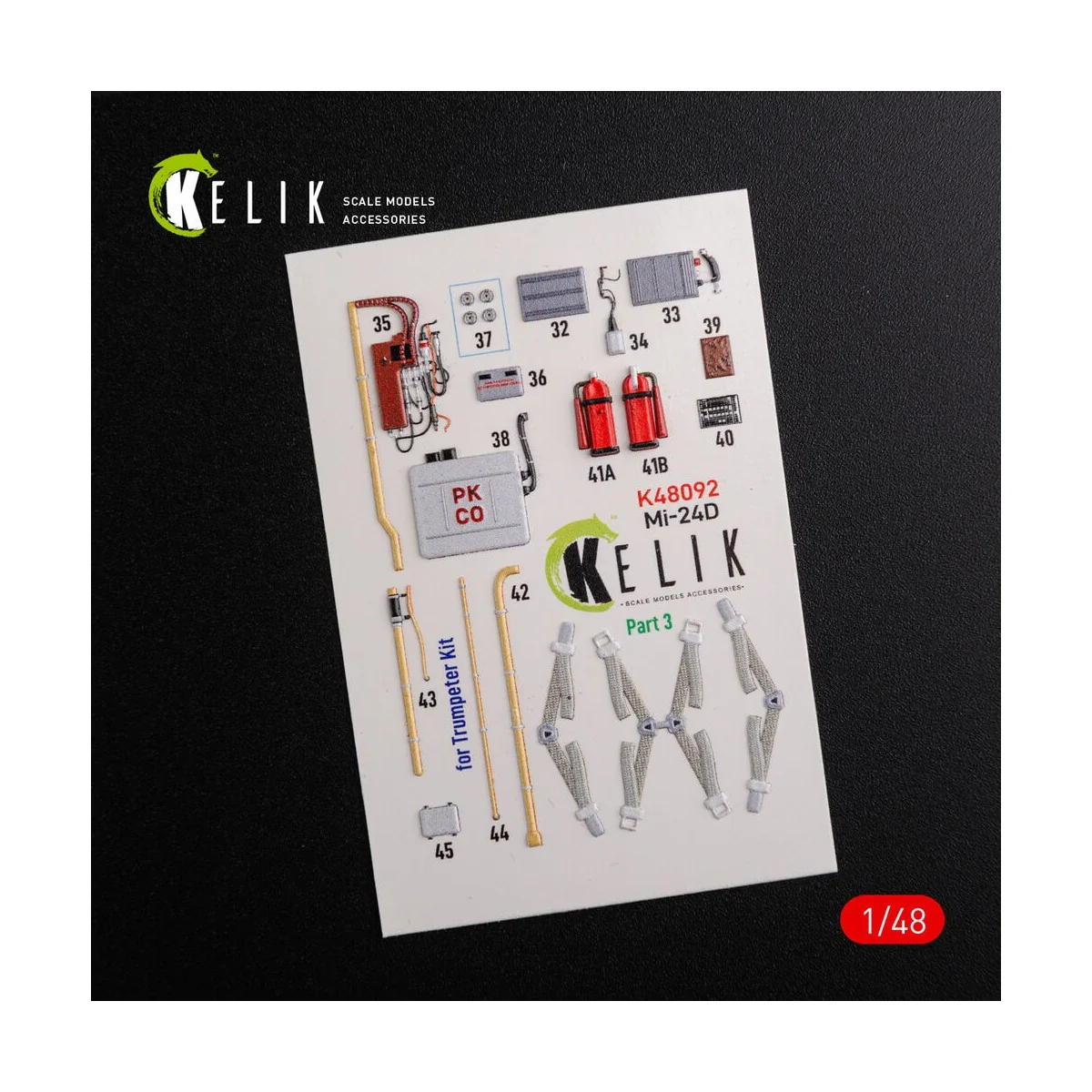 Mi-24D (Hind-D) interior 3D decals for Trumpeter kit, 1/48 - Kelik ...
