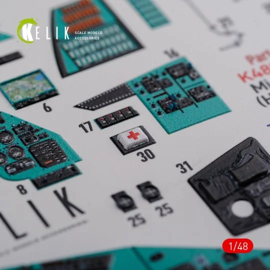Mi-24D (Hind-D) interior 3D decals for Trumpeter kit, 1/48 - Kelik ...