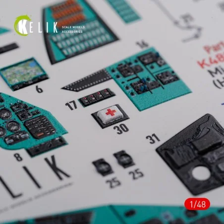 Mi-24D (Hind-D) interior 3D decals for Trumpeter kit, 1/48 - Kelik ...