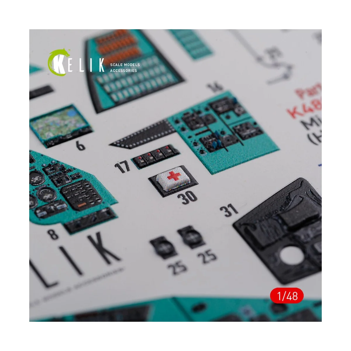 Mi-24D (Hind-D) interior 3D decals for Trumpeter kit, 1/48 - Kelik ...