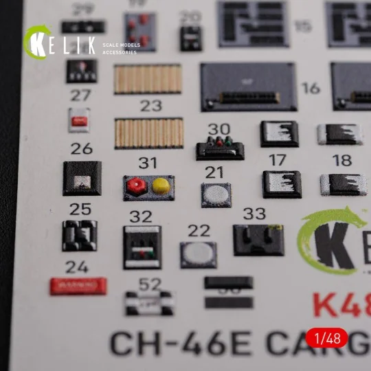 CH-46E Cargo compartment interior 3D decals for Academy kit, 1/48 -...