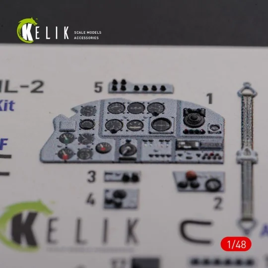 IL-2 Shturmovik interior 3D decals for Tamiya kit, 1/48 - Kelik K48094
