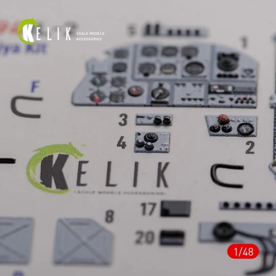 IL-2 Shturmovik interior 3D decals for Tamiya kit, 1/48 - Kelik K48094
