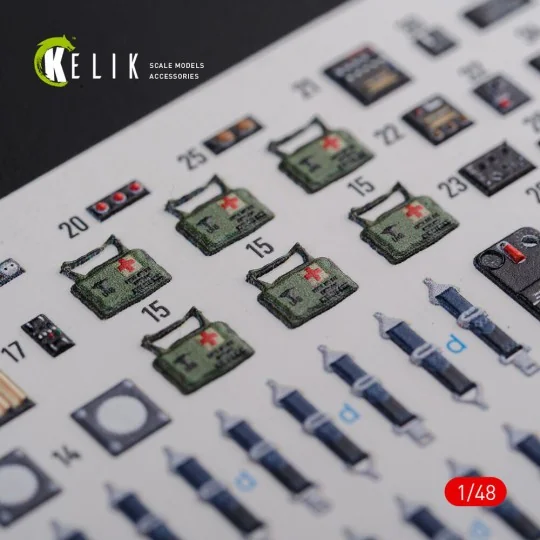 CH-47F interior 3D decals for Italeri kit, 1/48 - Kelik K48093