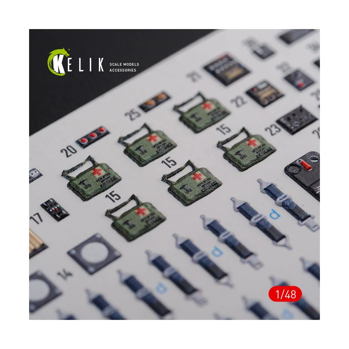 CH-47F interior 3D decals for Italeri kit, 1/48 - Kelik K48093