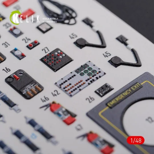 CH-47F interior 3D decals for Italeri kit, 1/48 - Kelik K48093