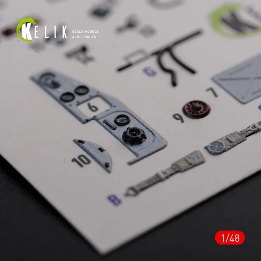 IL-2 Shturmovik interior 3D decals for Tamiya kit, 1/48 - Kelik K48094