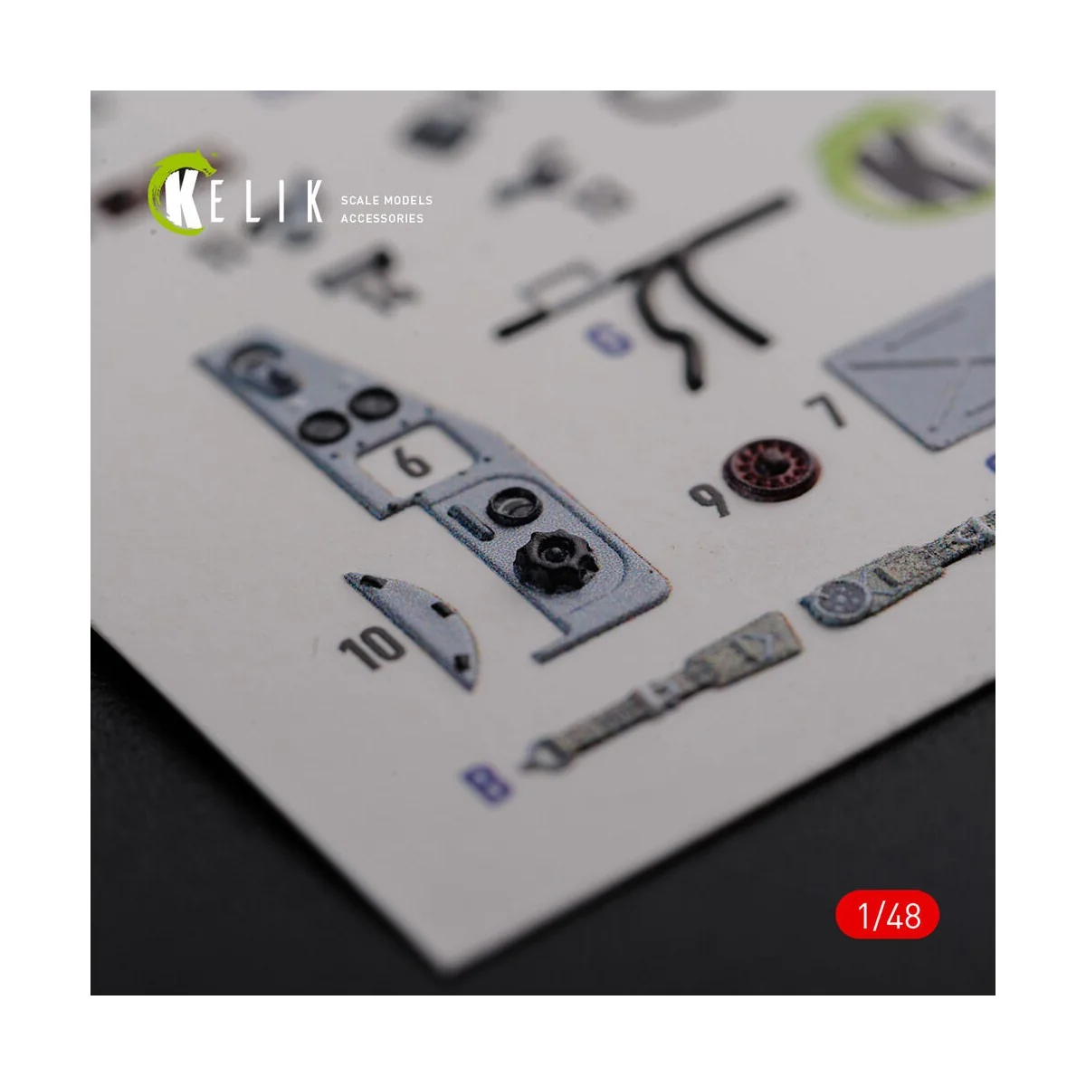IL-2 Shturmovik interior 3D decals for Tamiya kit, 1/48 - Kelik K48094