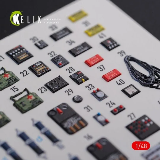 CH-47F interior 3D decals for Italeri kit, 1/48 - Kelik K48093