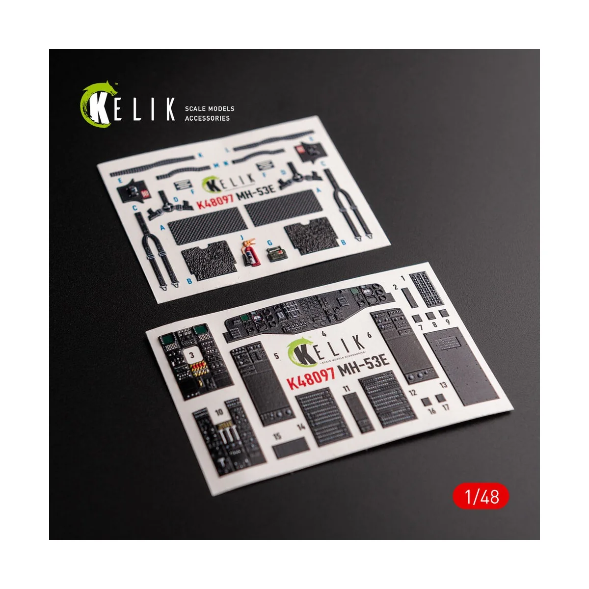 MH-53 Sea Dragon - interior 3D decals for Academy kit, 1/48 - Kelik...