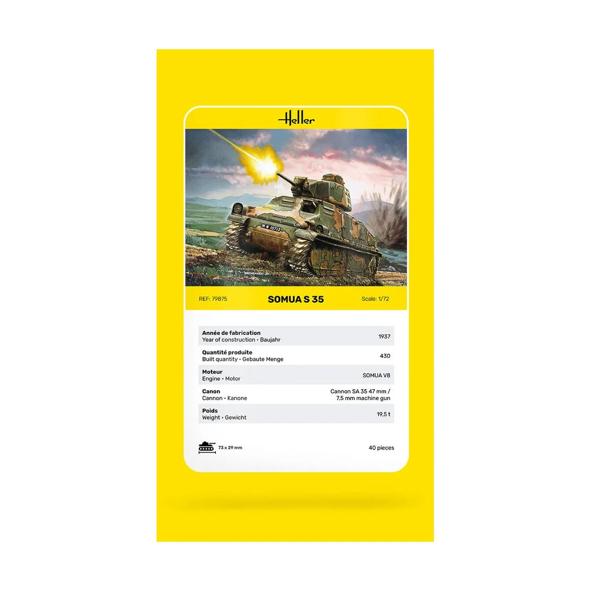 Somua S35, 1/72 - Heller 79875 Somua S35, 1/72 - Heller 79875
