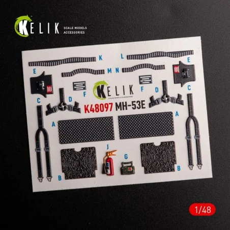 MH-53 Sea Dragon - interior 3D decals for Academy kit, 1/48 - Kelik...