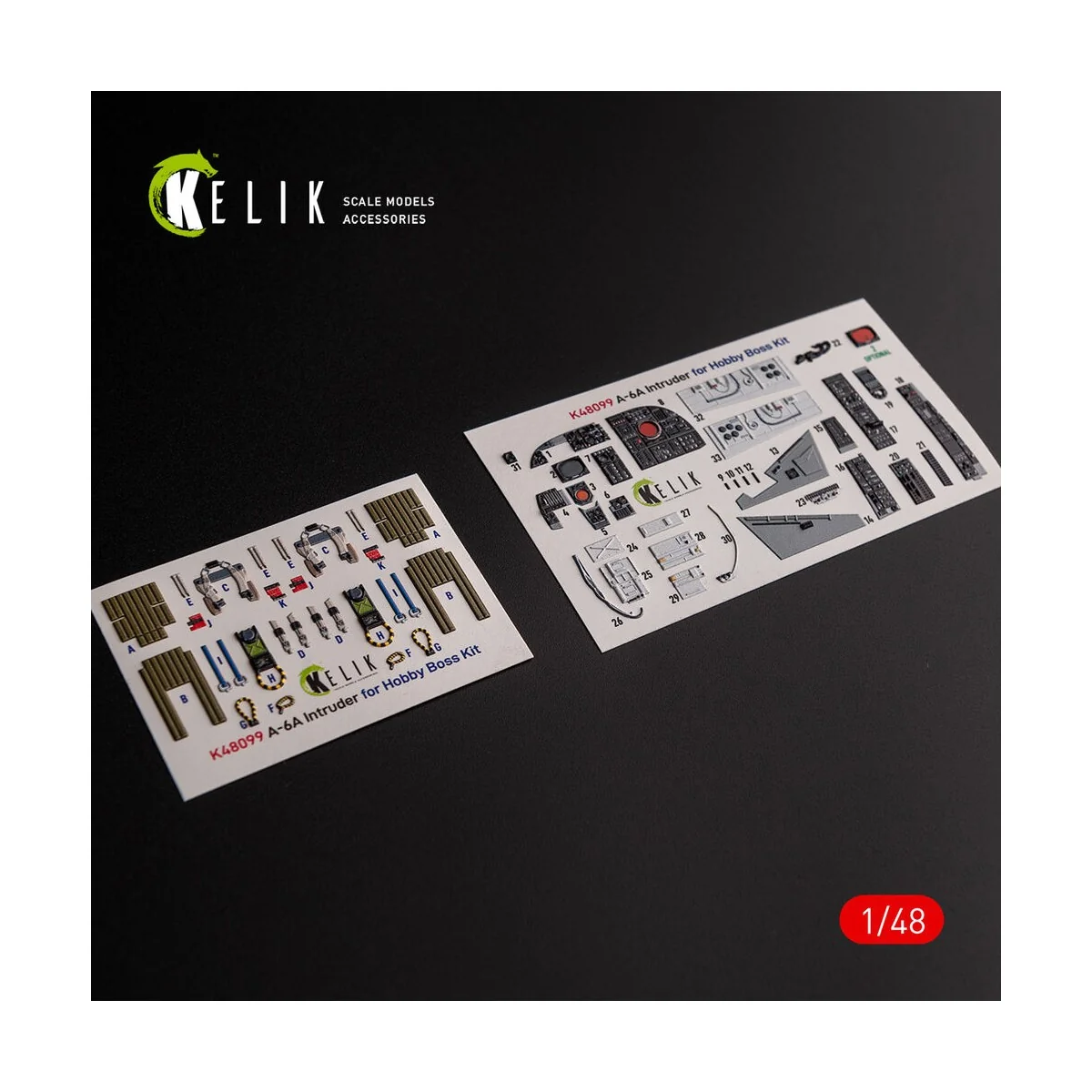 A-6A Intruder - interior 3D decals for HobbyBoss kit, 1/48 - Kelik ...