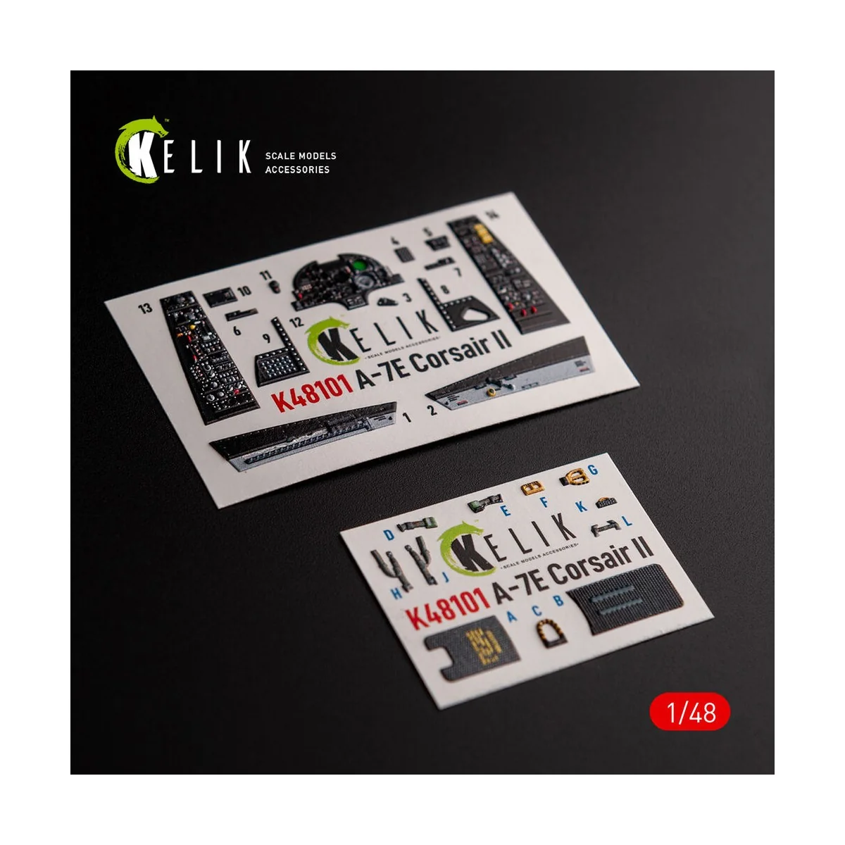 A-7E Corsair II- interior 3D decals for HobbyBoss kit, 1/48 - Kelik...
