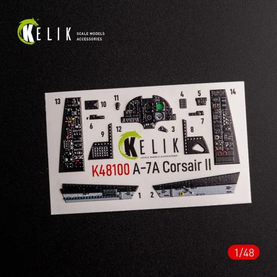 A-7A Corsair II - interior 3D decals for HobbyBoss kit, 1/48 - Keli...
