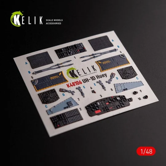 UH-1D Huey - interior 3D decals for Zimi Model/KittyHawk kit, 1/48 ...