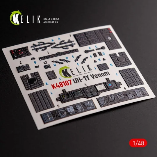 UH-1Y Venom - interior 3D decals for Zimi Model/KittyHawk kit, 1/48...