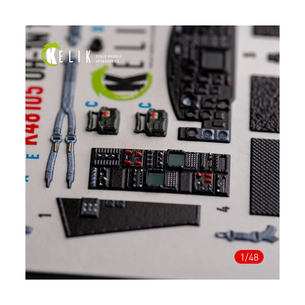 UH-1N Twin Huey - interior 3D decals for Zimi Model/KittyHawk kit, ...