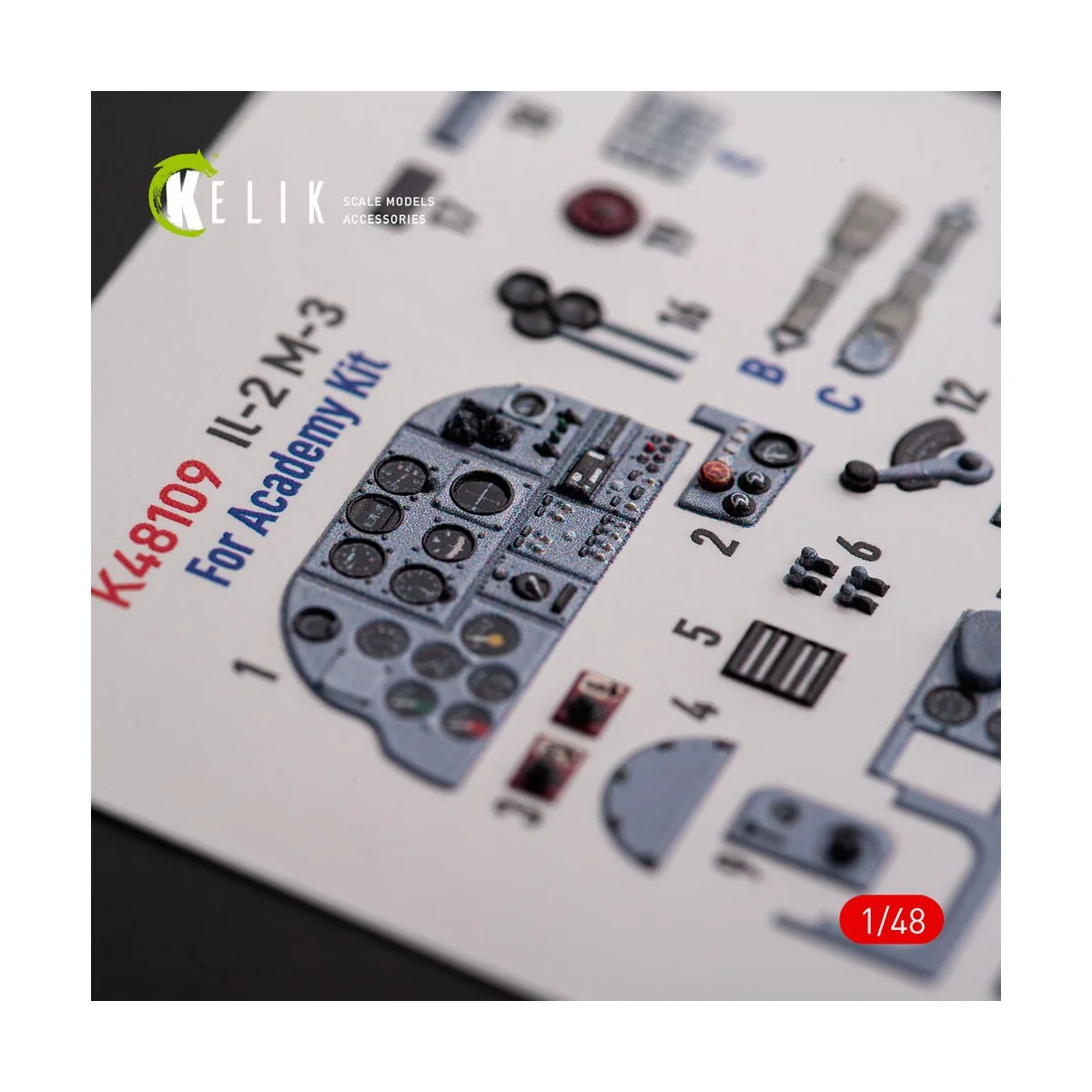 IL-2M3 - interior 3D decals for Academy/Accurate Miniatures kit, 1/...