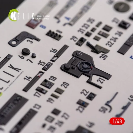 ?-38F Lightning - interior 3D decals for Academy kit, 1/48 - Kelik ...