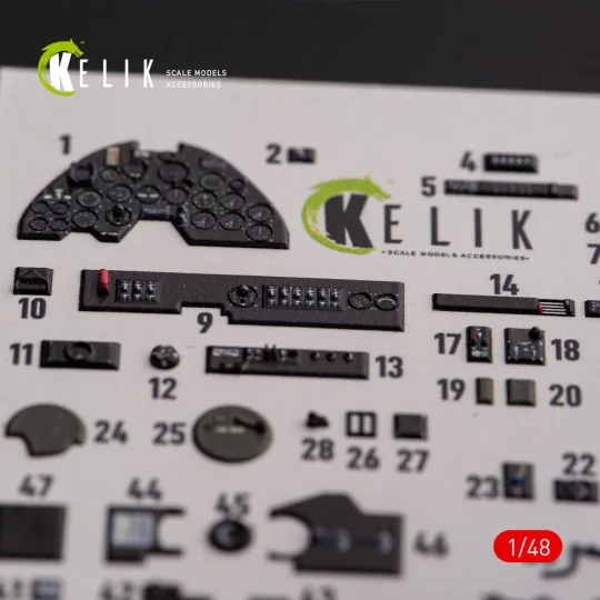 ?-38F Lightning - interior 3D decals for Academy kit, 1/48 - Kelik ...