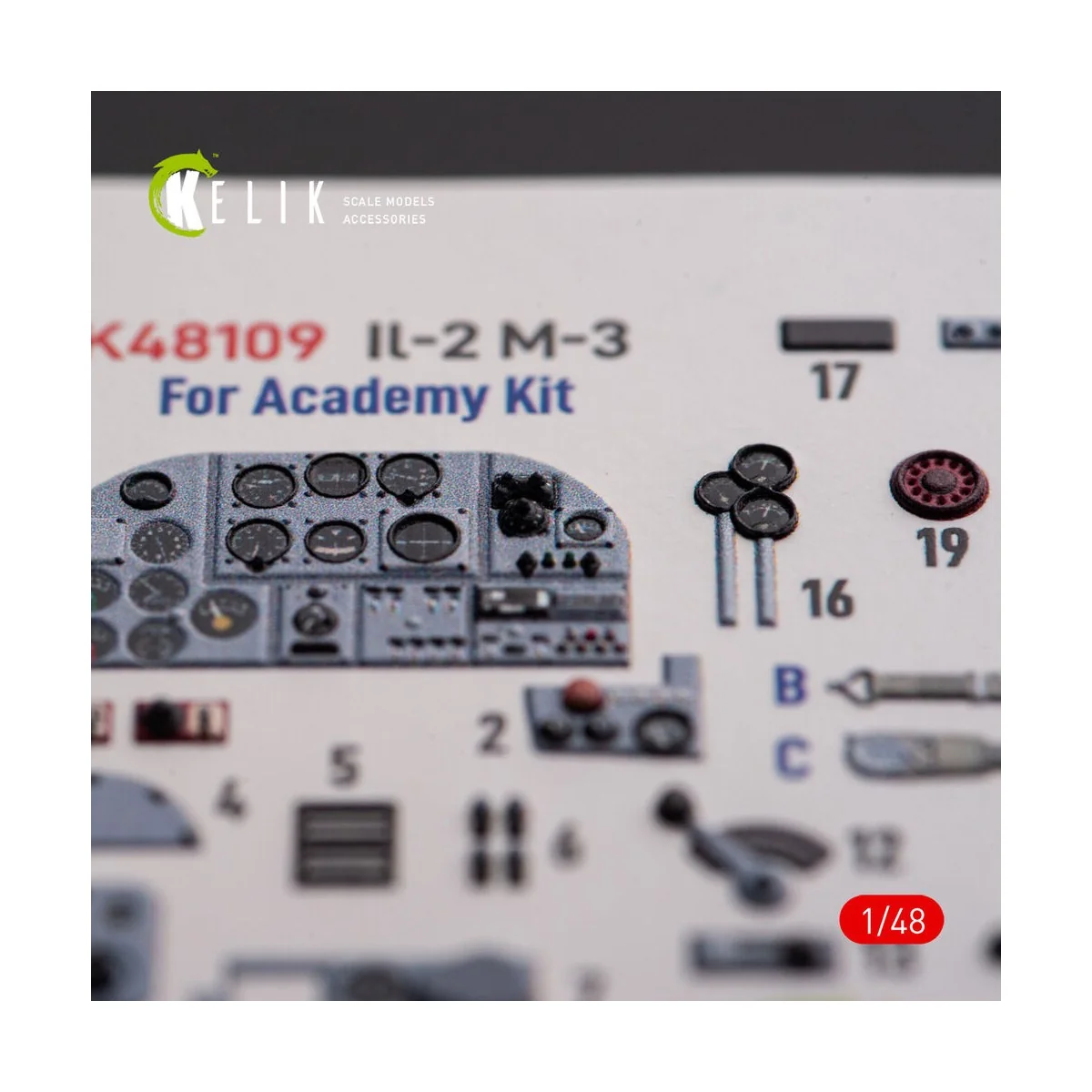 IL-2M3 - interior 3D decals for Academy/Accurate Miniatures kit, 1/...
