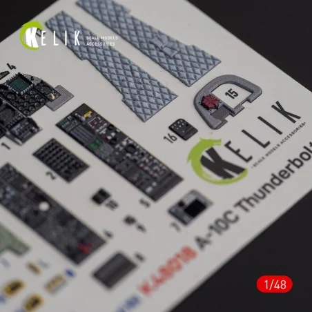 A-10C Thunderbolt II interior 3D decals for Italeri kit, 1/48 - Kel...