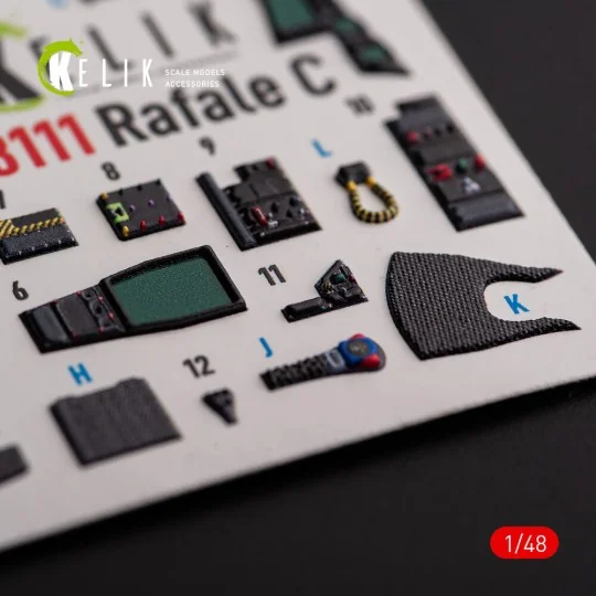 Rafale C - interior 3D decals for Academy/Revell kit, 1/48 - Kelik ...
