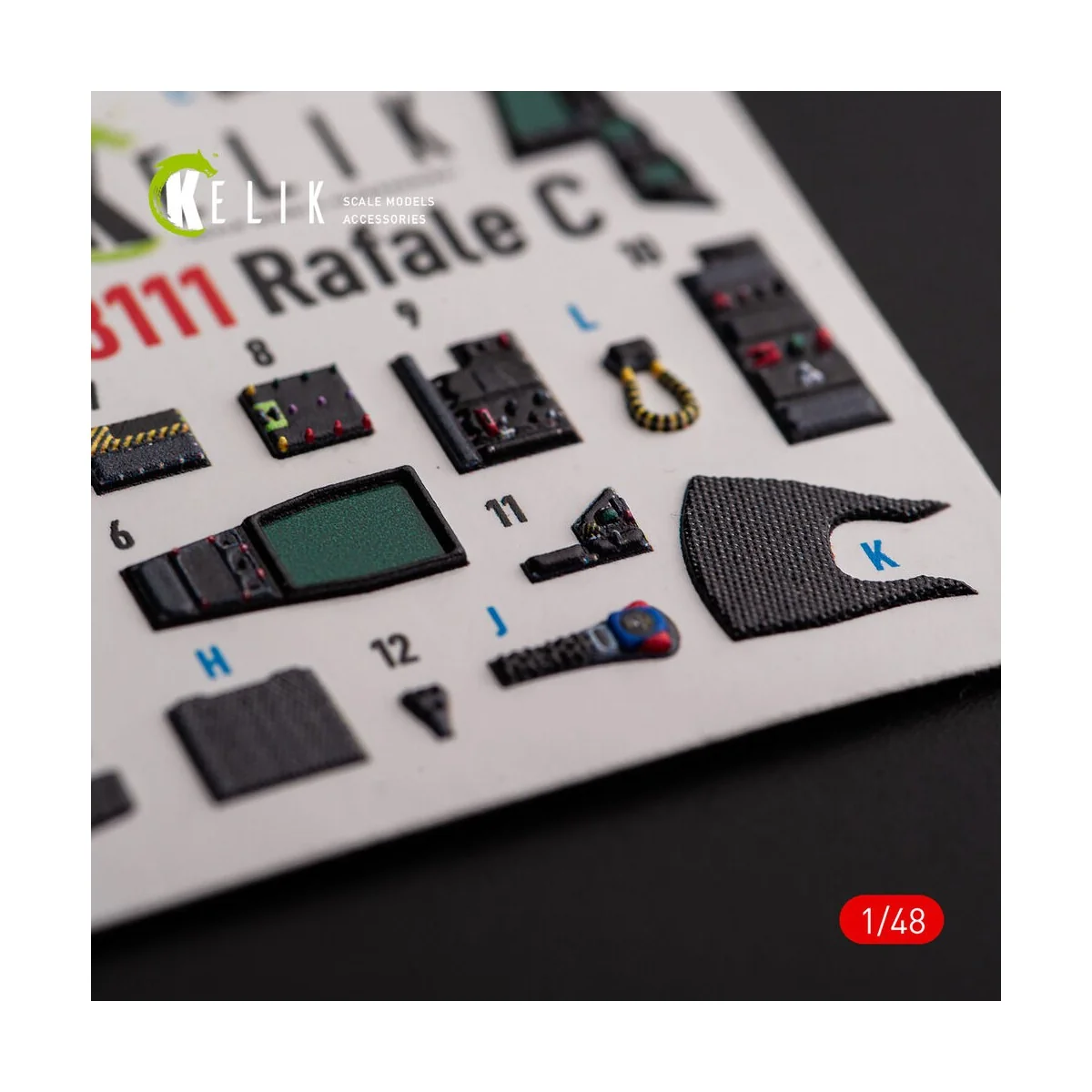 Rafale C - interior 3D decals for Academy/Revell kit, 1/48 - Kelik ...