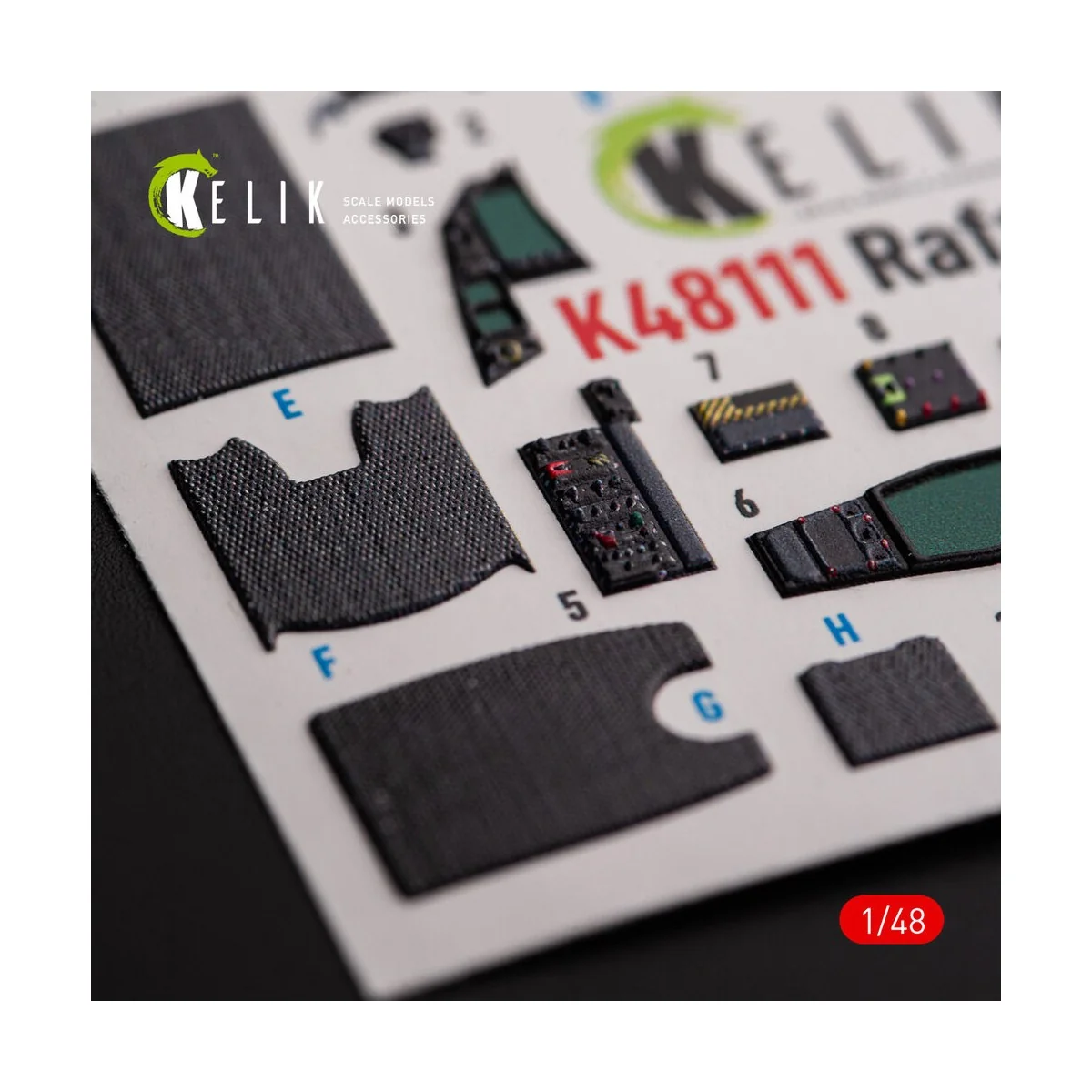 Rafale C - interior 3D decals for Academy/Revell kit, 1/48 - Kelik ...